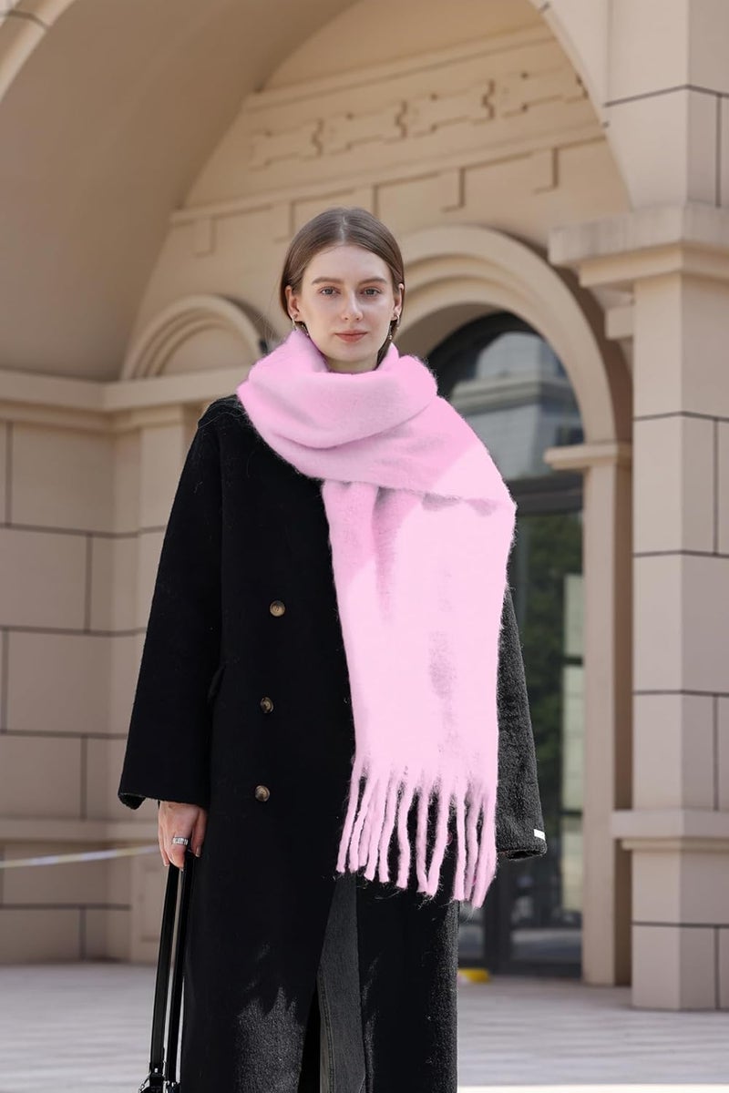 Wander Agio Winter Warm Scarf Long Pashmina Extra Large Shawls and Wraps for Women Large Blanket Scarves Solid - Image 3